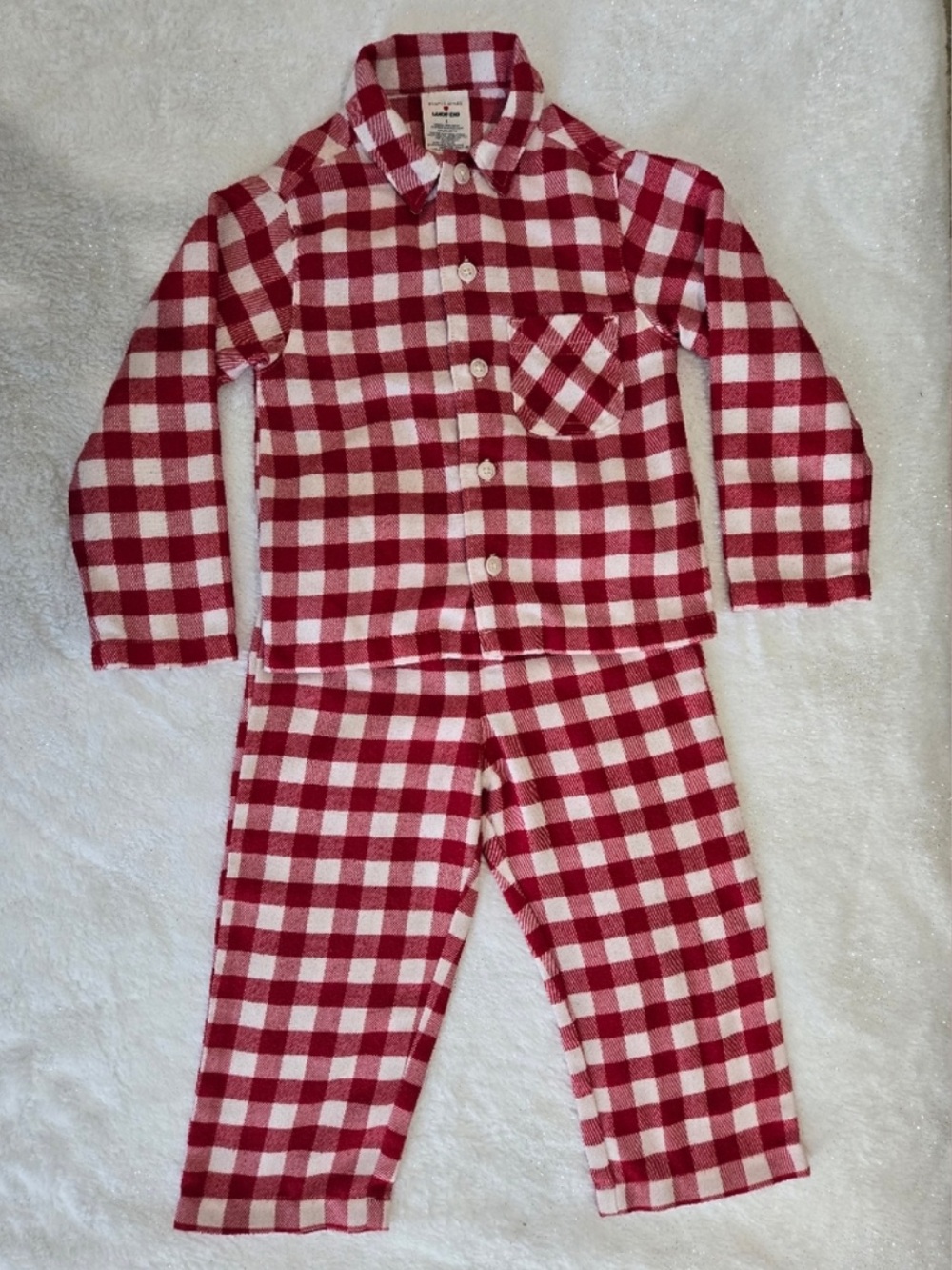 Draper James Red & White gingham check Pajama Set - Cozy Flannel